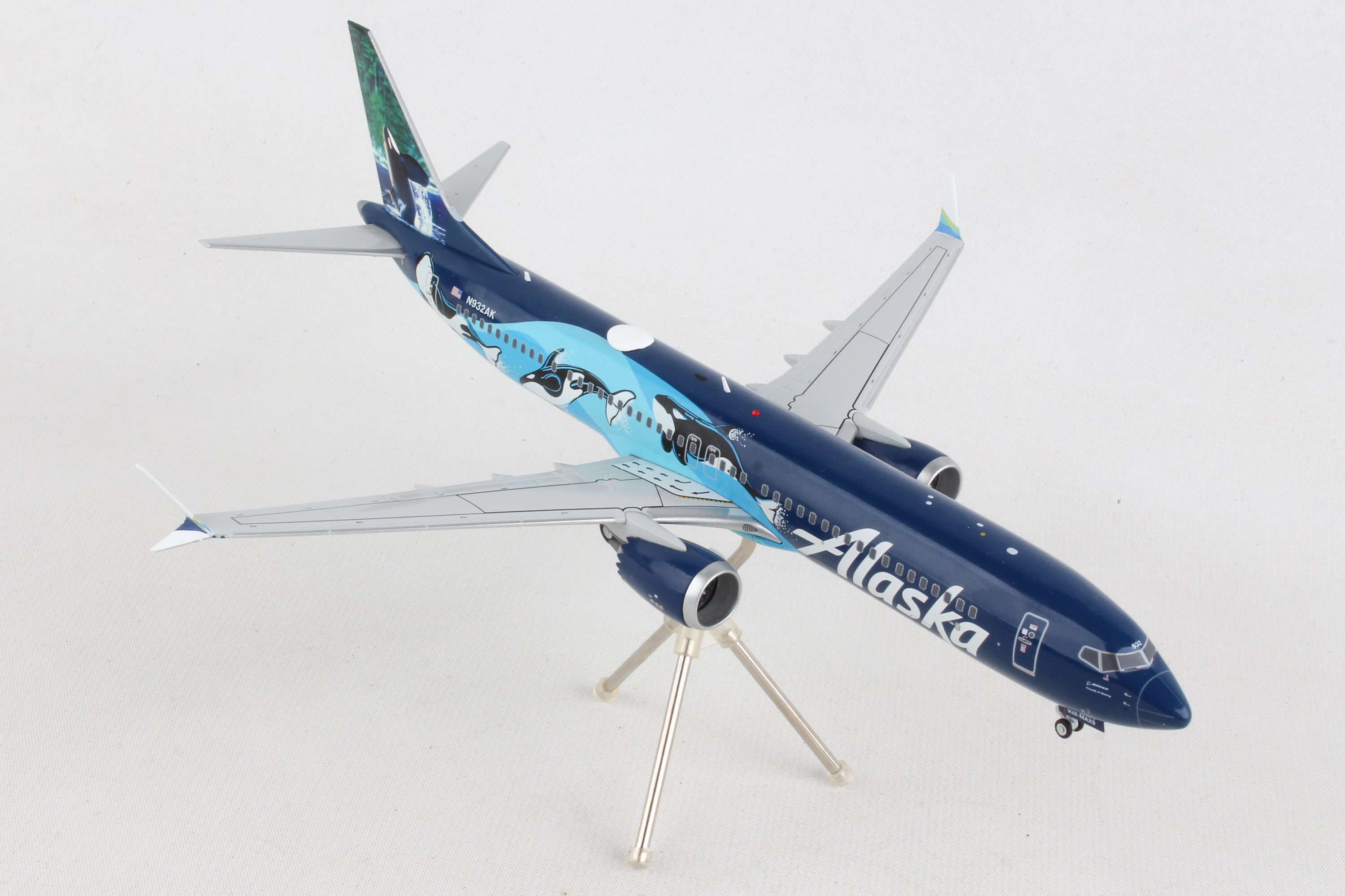 G2ASA1089 GEMINI200 ALASKA 737MAX9 1/200 ORCA REG#N932AK