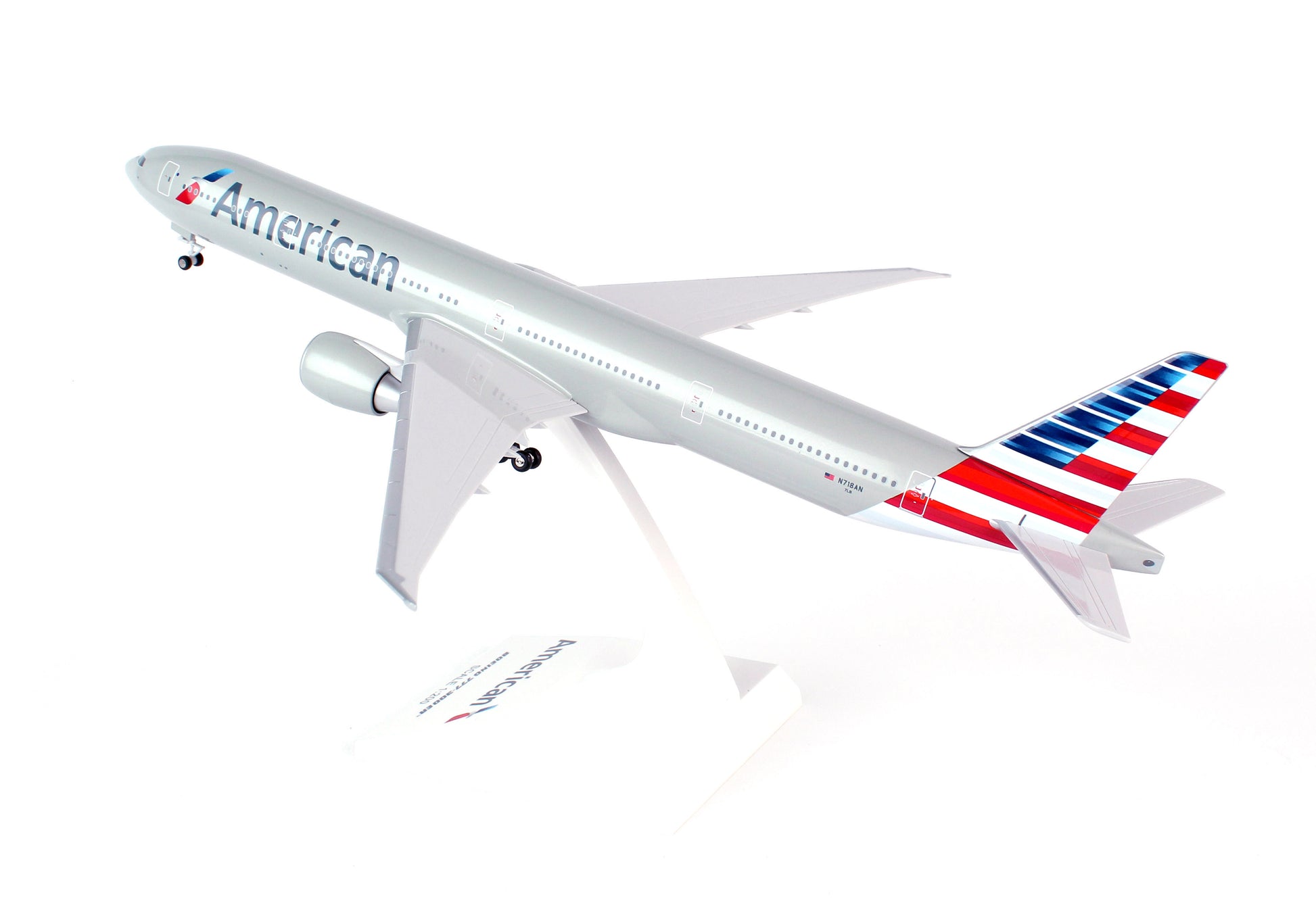 SKR715 SKYMARKS AMERICAN 777-300 1/200 W/GEAR NEW LIVERY - SkyMarks Models