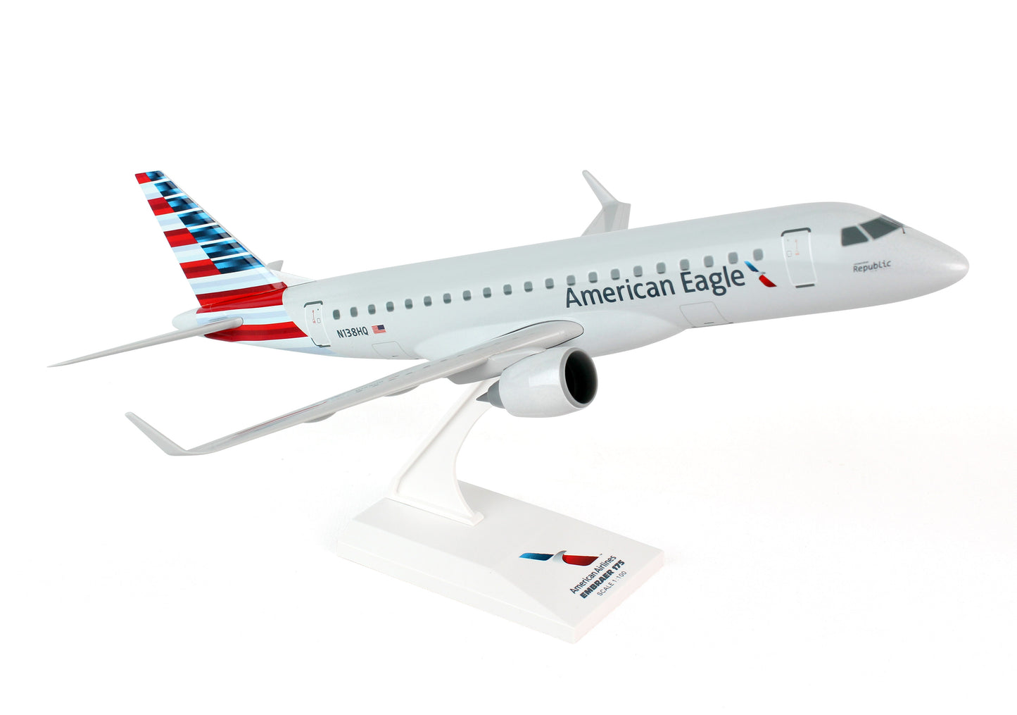 SKR763 SKYMARKS AMERICAN EAGLE EMBRAER E175 1/100 NEW LIVERY REPUBLIC - SkyMarks Models