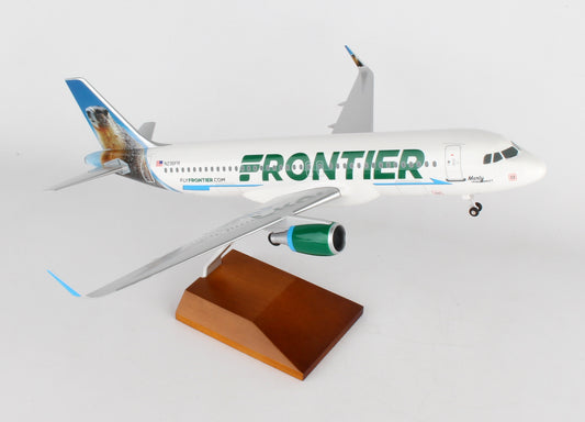SKR8330 SKYMARKS FRONTIER A320 1/100 MARTY THE MARMOT W/WOOD STAND&GEAR - SkyMarks Models