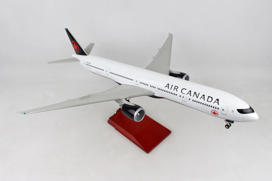 SKR9405 SKYMARKS SUPREME AIR CANADA 777-300 1/100 W/WOOD STAND & GEAR - SkyMarks Models